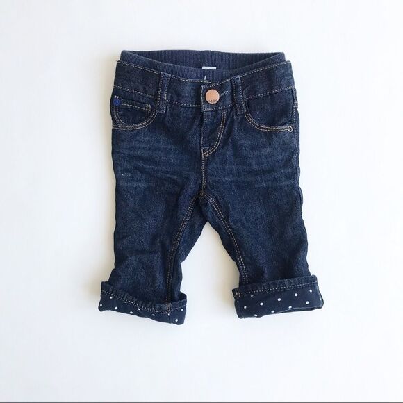 Babygap EUC dark wash pull up jeans EUC 3-6 months - Picture 3 of 4